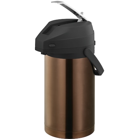 Service Ideas Airpot with Lever Lid, 3L Stainless Steel Lined, Rose Gold CTAL30BLRG